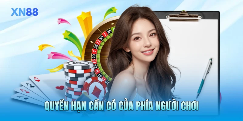 Quyền hạn cần có của phía người chơi Quyền hạn cần có của phía người chơi